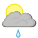 Drizzle, Scattered clouds 